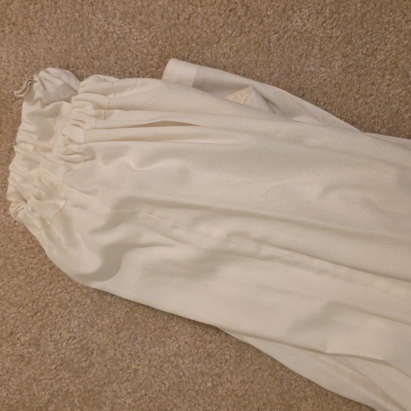 Designer Mens 100% Cotton Kurta Shalwar Pants 2PC Cream XL Pakistani Indian - Picture 6 of 7